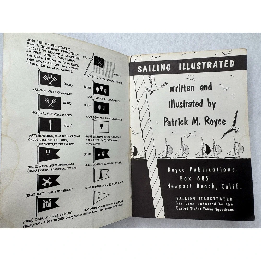 Vintage 1958 Royce's Sailing Illustrated 2nd Edition 5th Printing Sailboat Book
